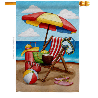 Bannière en polyester 40 po x 28 po Summertime