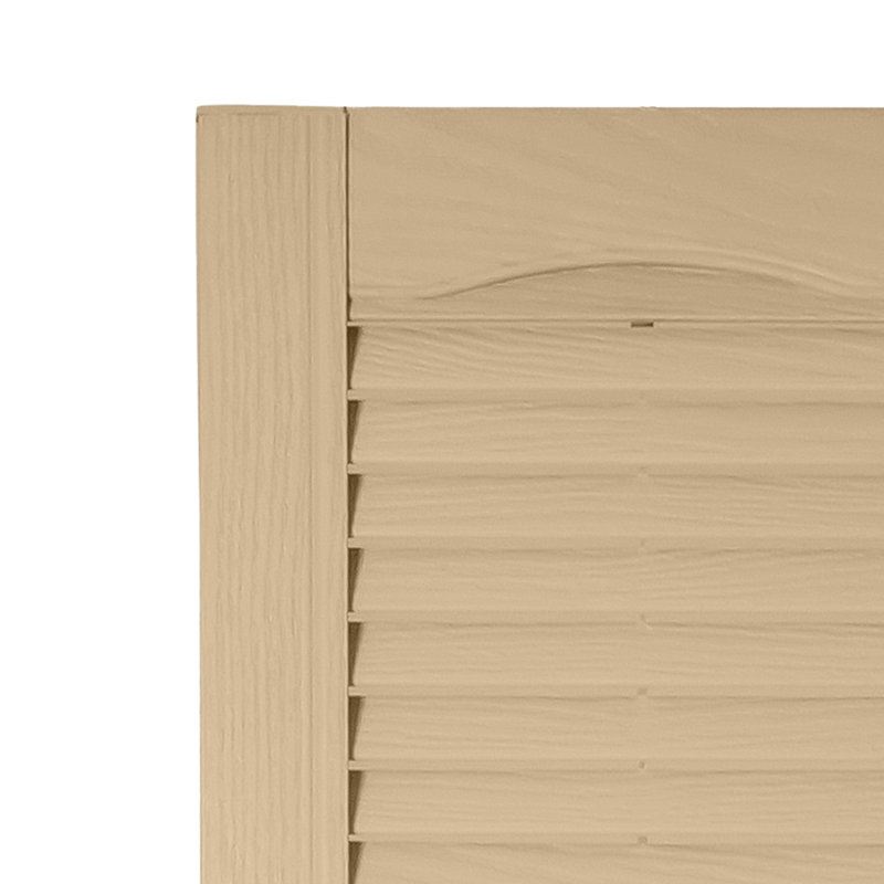 Volet à persiennes sur mesure avec dessus cathédrale, 33", Bois de santal, 12"