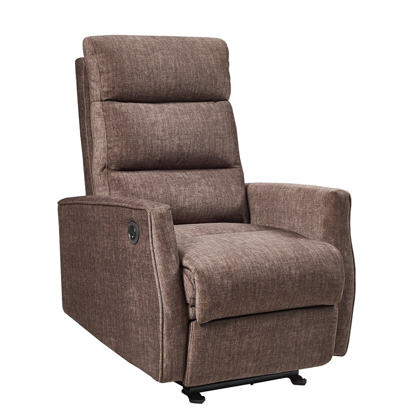 Fauteuil inclinable rembourré Phylisia, 100 % polyester gris