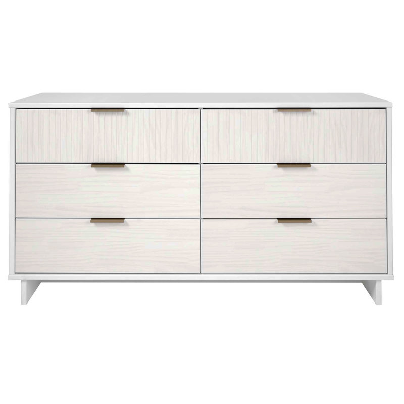 Commode 55 "Granville en blanc (6 tiroirs), Blanc