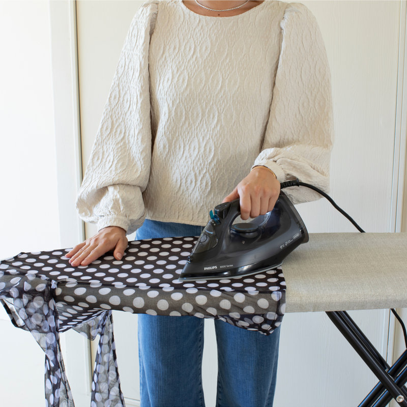 Brabantia Size B Ironing Board with Solid Steam Iron Rest, Denim Grey