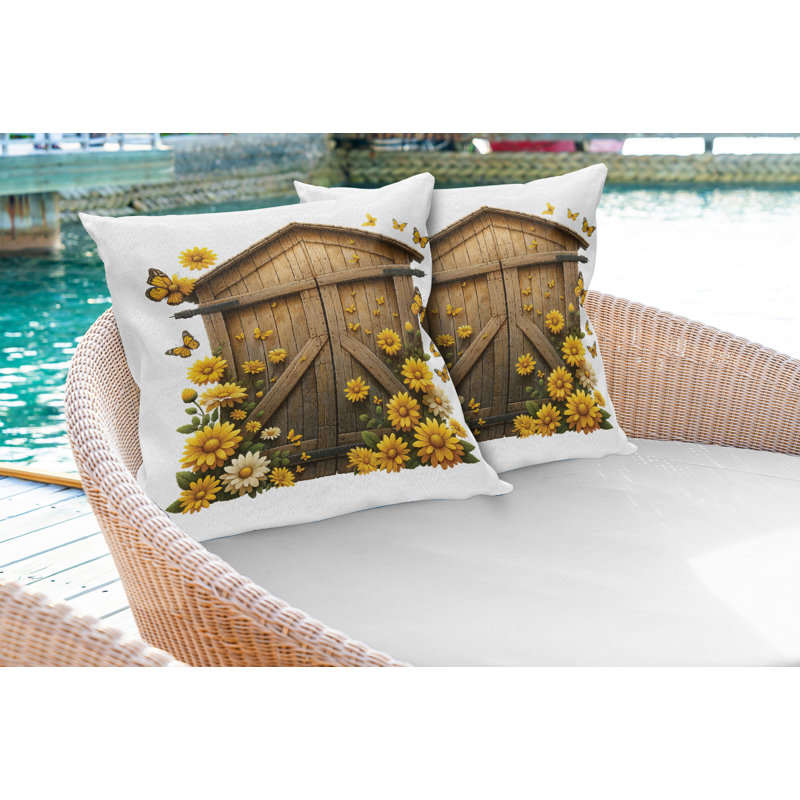 Ensemble de 2 housses de coussin Ambesonne, H 16 po x l 16 po, Carré