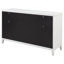 Commode de chambre à 6 tiroirs blanc vieilli