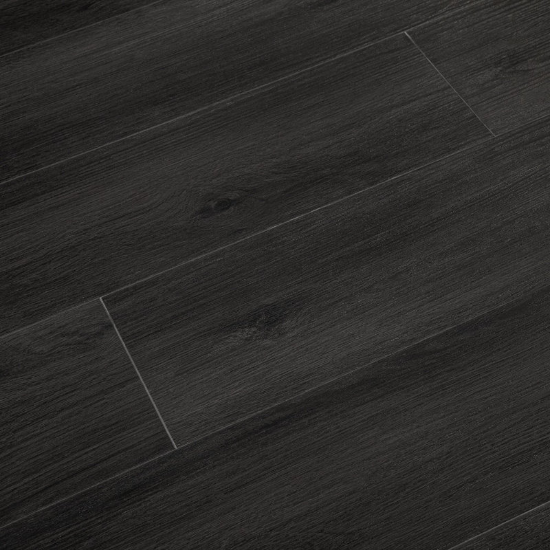 Route66 9" x 60" x 7mm/12 mil Waterproof Click Lock Luxury Vinyl Plank Flooring, Noble Black Oak