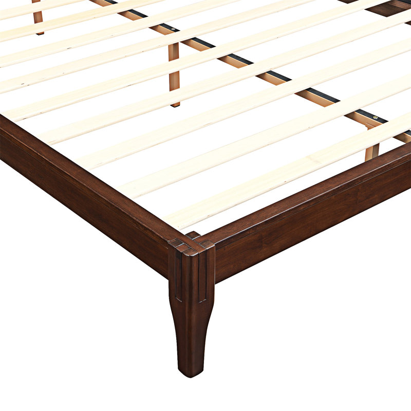 Wood Platm Bed Frame, Chocolate, Queen