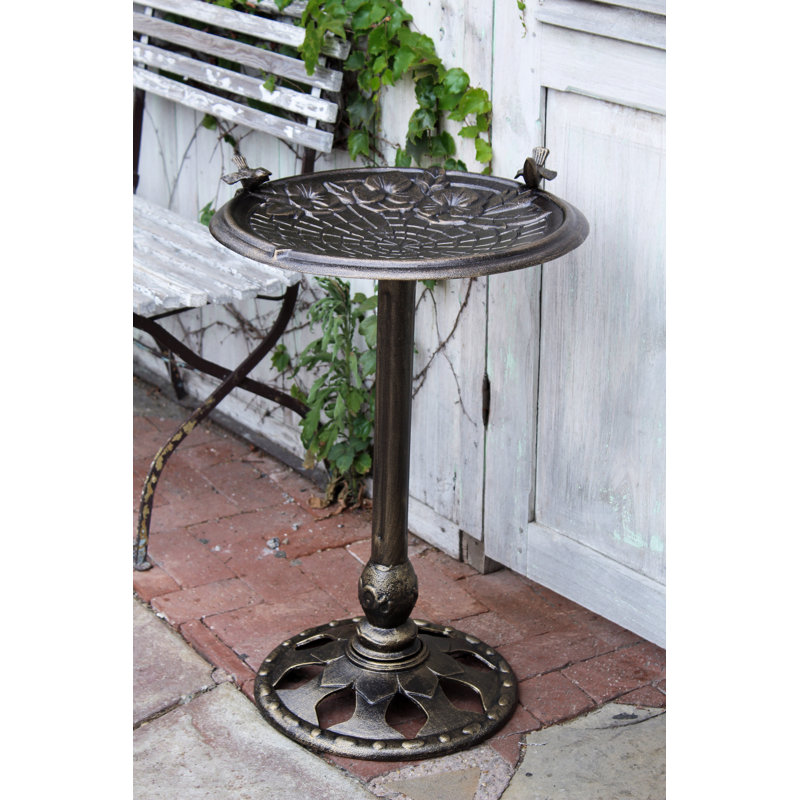 Zelman Metal Tiered Birdbath