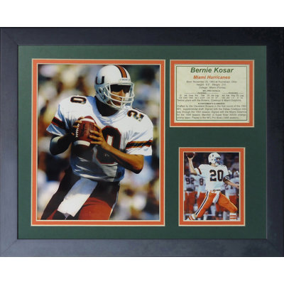Souvenirs encadrée bernie kosar-miami ouragans
