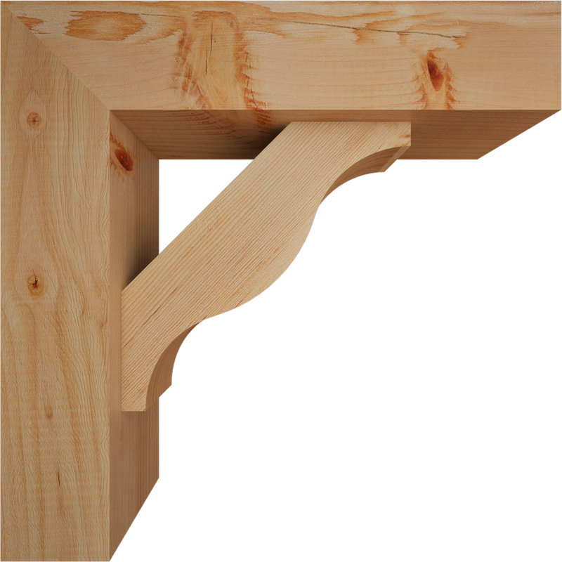 Support Funston Block avec support décalé, 18 po x 18 po, Sapin Douglas de l 5 1/2 po (lisse)