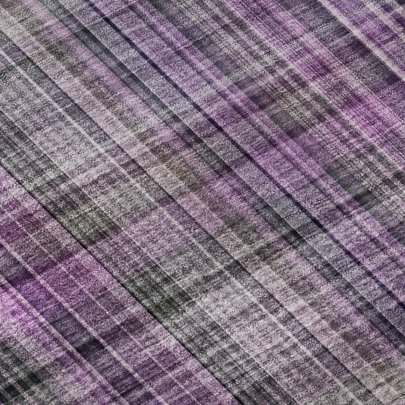 Premium Machine Washable Cerrito AMF541 Purple Rug, Rectangle 5' x 7'6"