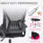 Ergonomic Mesh Office Swivel Chair With Lumbar Support, Headrest And Flip-Up Armrests-994110933