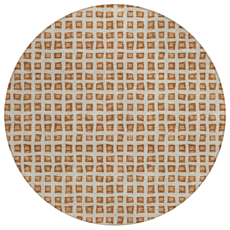 Tapis rond beige 8 po