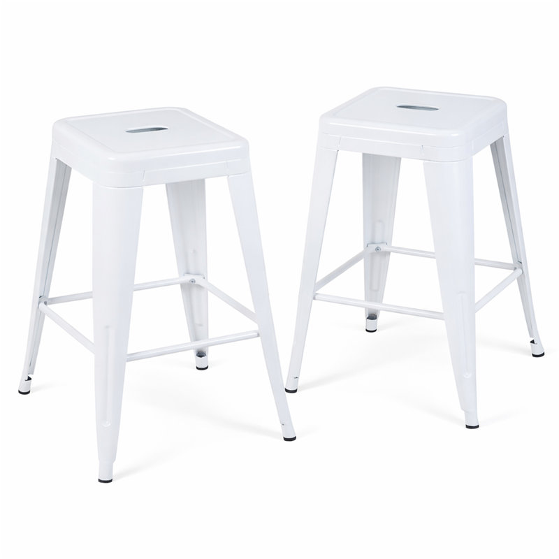 24 Inch Counter Height Stool(Only Dining Chairs), Blanc clair, Tabouret de comptoir (siège d'une hauteur de 24 p