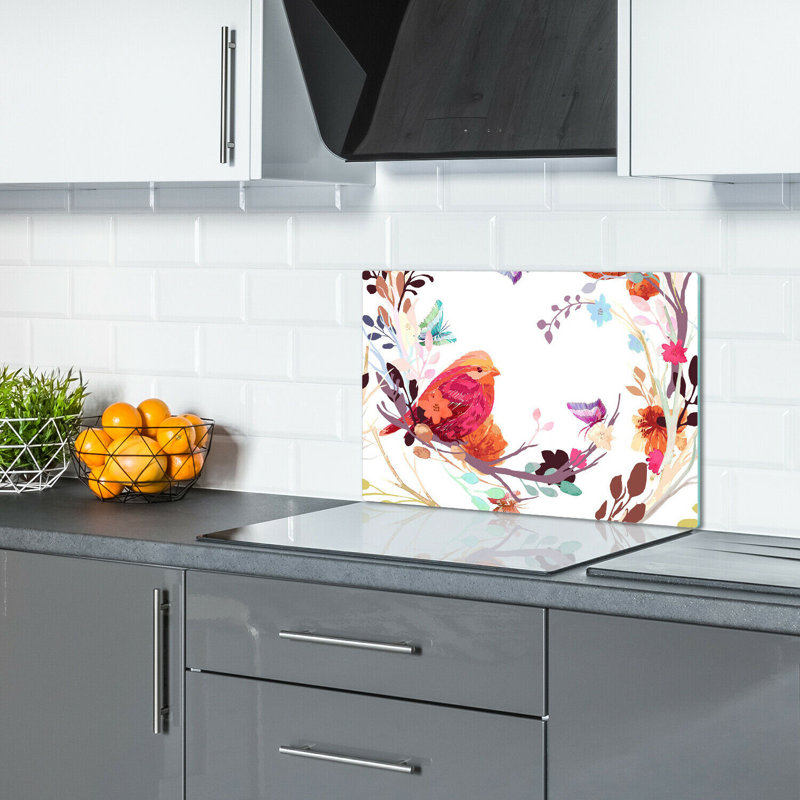 Reiser Tempered Glass Bird Butterfly Chopping Board, 52cm x 60cm
