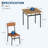 3 Piece Dining Table Set, Kitchen Table Set for 2 with 2 PU Upholstered Chair-1997068583