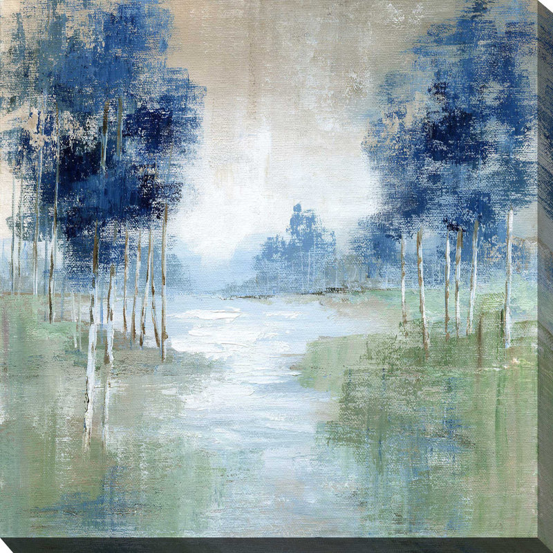 «Birch River» par Nan - reproduction d'art sur toile tendue, L 18 po x H 18 po, Toile tendue
