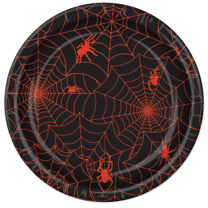 Assiettes en toile d'araignée d'Halloween