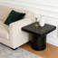 Table de bout moderne en placage de bois massif 23,6 po