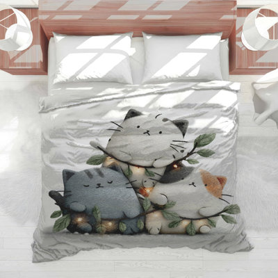 Édredon mignon avec des chats