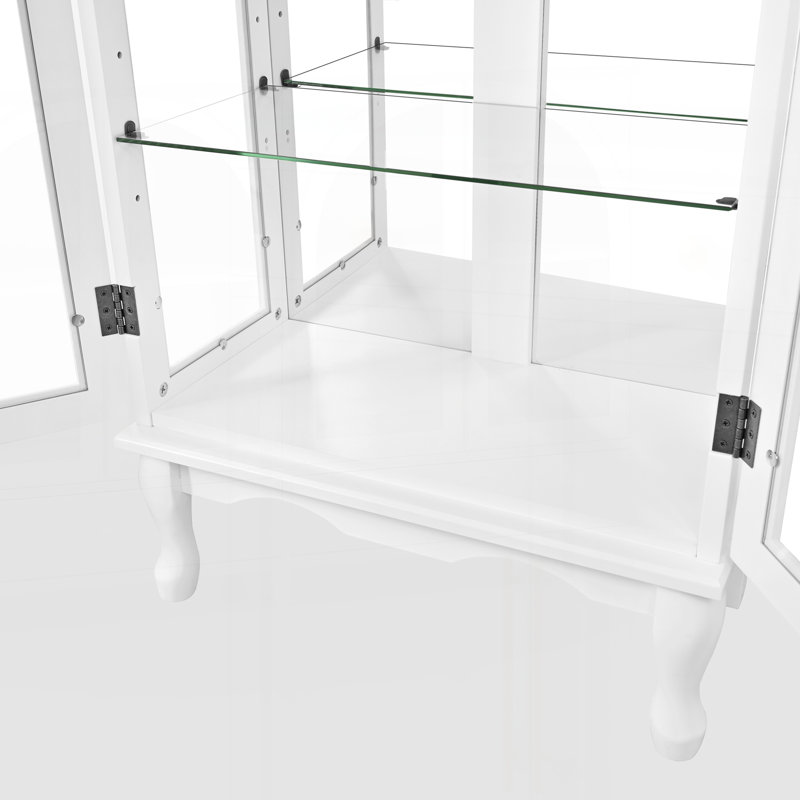 Vitrine lumineuse avec tablettes réglables, White