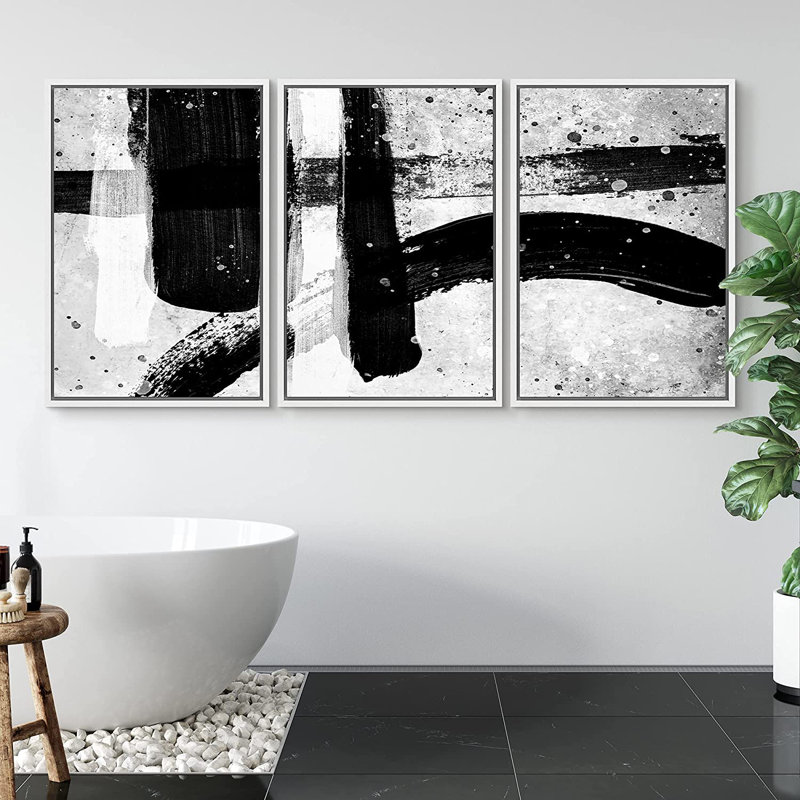 BAW 3 - Pieces, 36" H x 72" W x 1.5" D, White