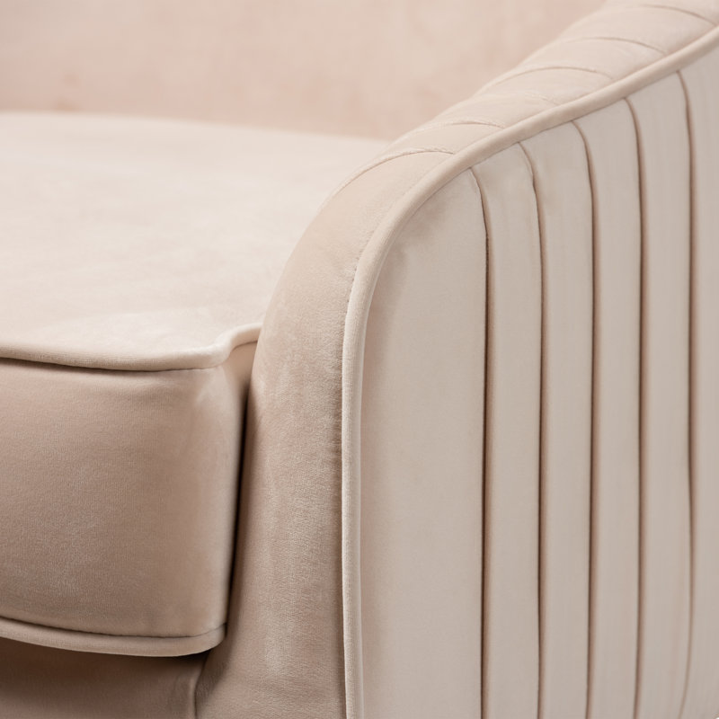 Upholstered Armchair, Light Beige