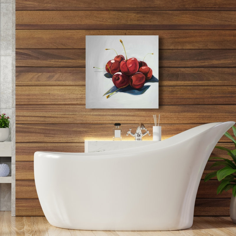 Pile de cerises sur toile | Décoration murale de cuisine