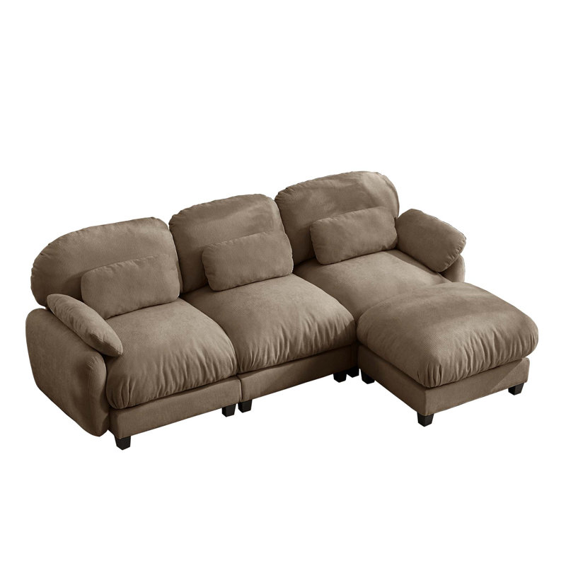 Canapé d'angle modulaire Cloud Feel avec pouf amovible