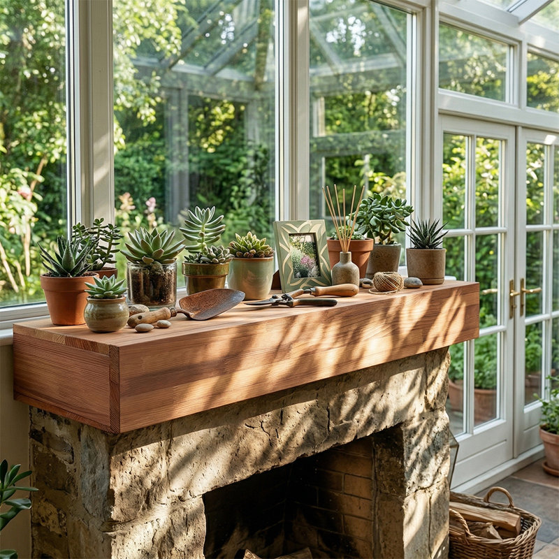 Rustic Solid Wood Fireplace Mantel Shelf,wall-mounted Floating Shelf For Home Decor