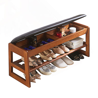 Shoe Stool With 2-Layer Rack
