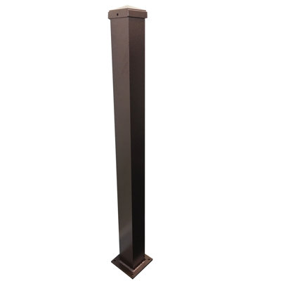 3 in. W Aluminum Post with Welded Base