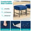 Repose-pieds d'extérieur avec coussin Arusha-858672458-854851012