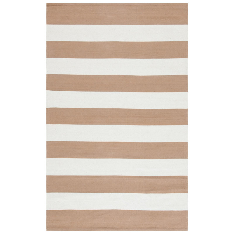 Dirit Hand Woven Cotton Striped Rug, Rectangle 2'6" x 4'