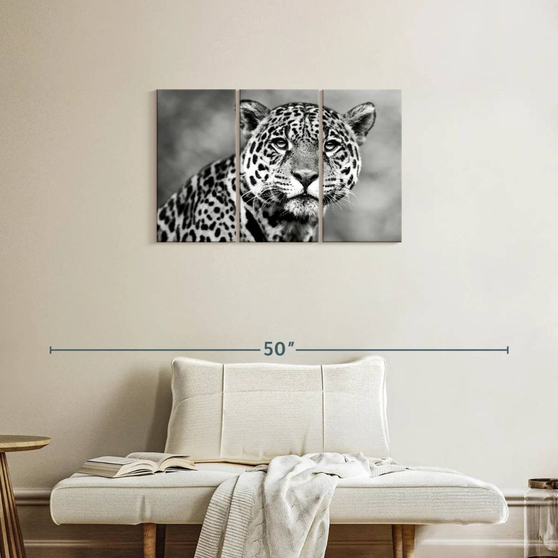Monochromatic Jaguar, 20" H x 33" W