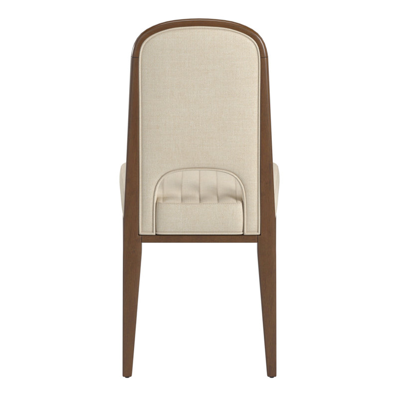 Ensemble de salle à manger rectangulaire en bois avec chaises rembourrées 72 "Cann, Brun