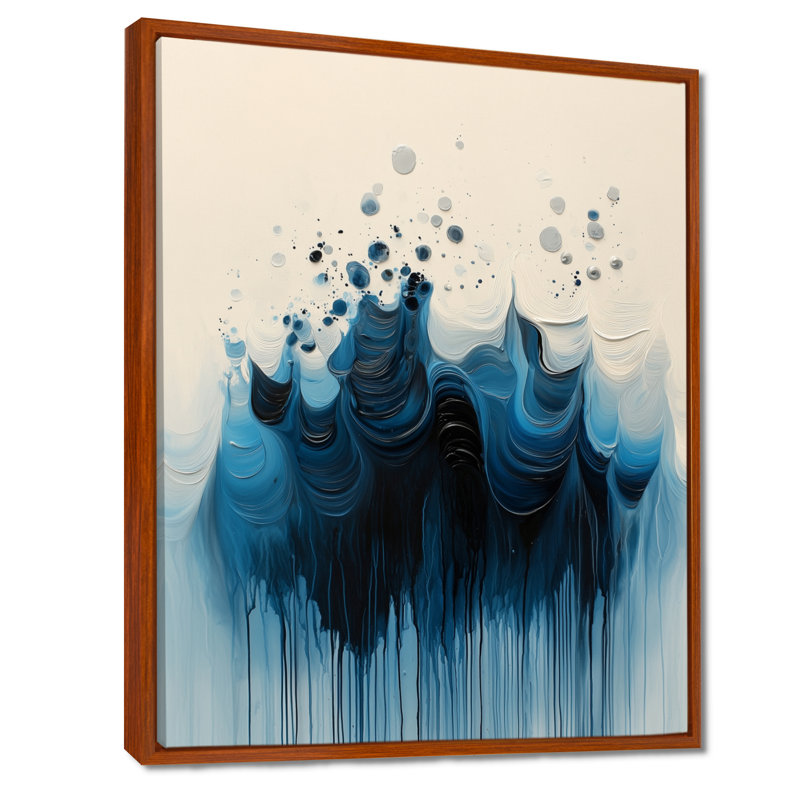 Rosedale Rhythmic Driauge Drip Paint Eruption I - Drip, reproduction d'art encadrée, H 32 po x l 24 po, Brun