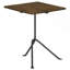 Table d'appoint brun foncé et bronze industriel avec pieds en trépied