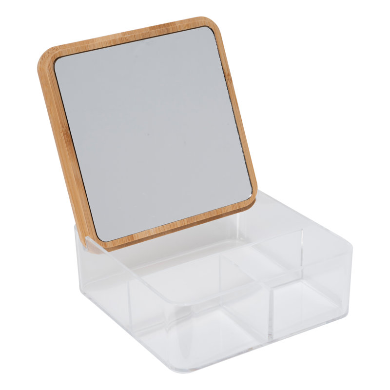 Plastic 3 Compartment Makeup Organizer