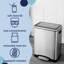 Steel Step On Kitchen Trash Can - 8 Gallons