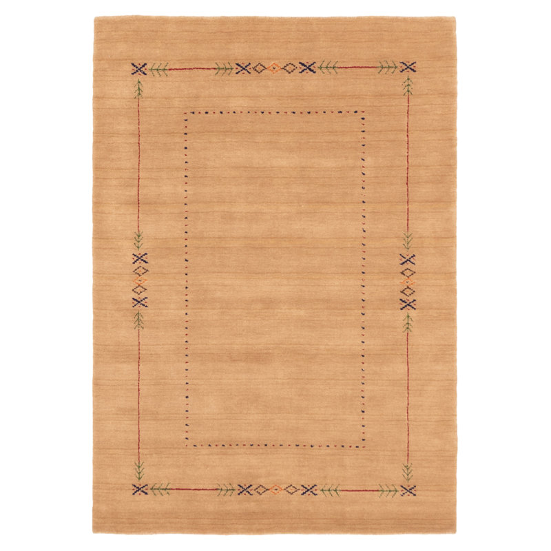Kashkuli Gabbeh Tan Rug 4'0" x 5'9"