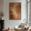 Art mural encadré sur toile - Motifs géométriques abstraits bruns pour chambre à coucher - 24 po-558481128-558481129
