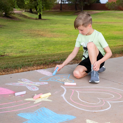 150Pcs Washable Sidewalk Chalks, Jumbo Chalk Bulk for Outdoor Art Play Back to School Classroom Prize
