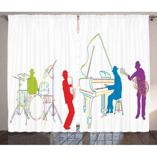 Homemissing Gitarre Türvorhang 150x203cm Retro Produktbild-Vorschau 5