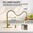 Stainless Steel Single-Handle Spring Pull-Out Faucet With Pull-Down Sprayer For Kitchens, Farmhouses, Campervans, Laundry Rooms-113608821