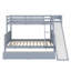 Lit superposé avec tiroirs, glissade, tablettes, échelle-2104488384