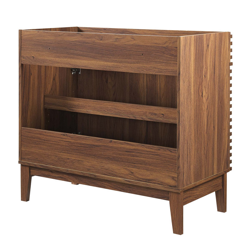 Render 36" Single Bathroom Vanity Base Only, Walnut