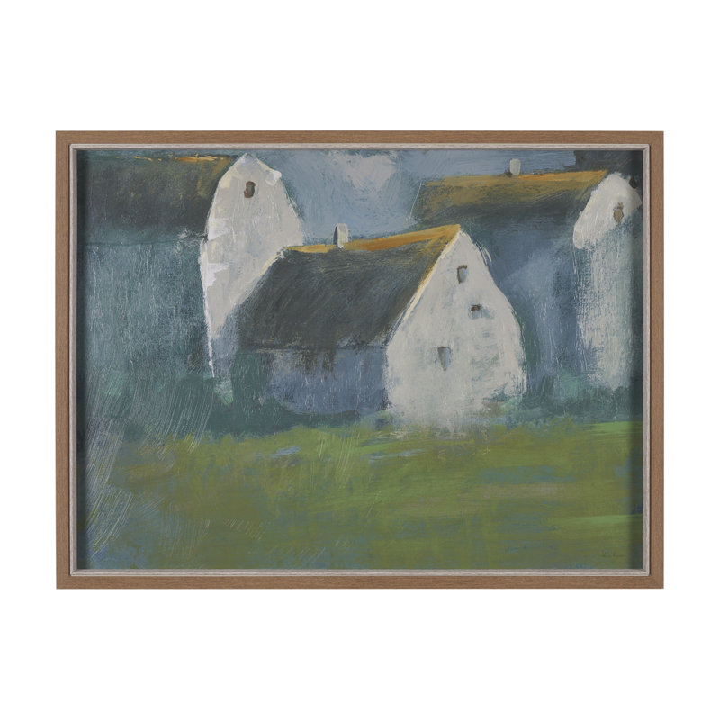 «View By Studio», reproduction d'art encadrée à la main matte sous verre, Vue structurée III, H 34,5 po x l 45,5 po, Sans mat