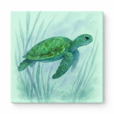 Seagrass Journey — Square Canvas Wall Art