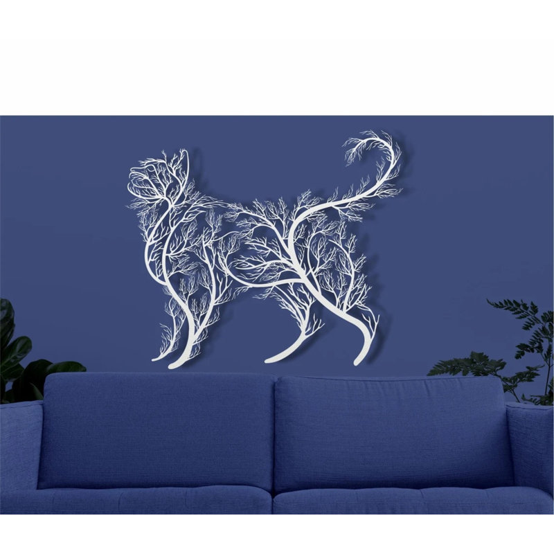 Traditional Wall Decor on Metal, White, 101cm H x 118cm W x 2cm D