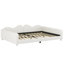 Full Size Upholstered Daybed, Sherpa Fabric Sofabed With Cloud-Shaped Backrest, No Box-Spring Needed, White(Old SKU: WF532069AAK)-403364746-403364744