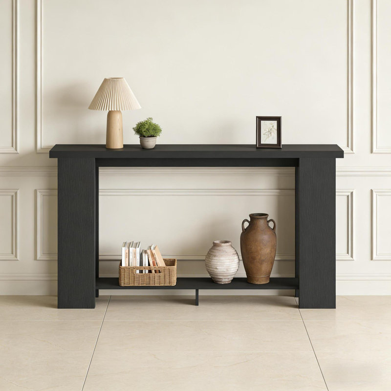 Canapé et console en MDF noir compact